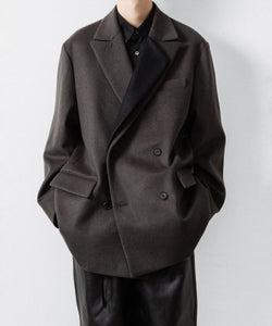 ssstein / シュタイン】OVERSIZED DOUBLE LAPELED JACKET - GREY