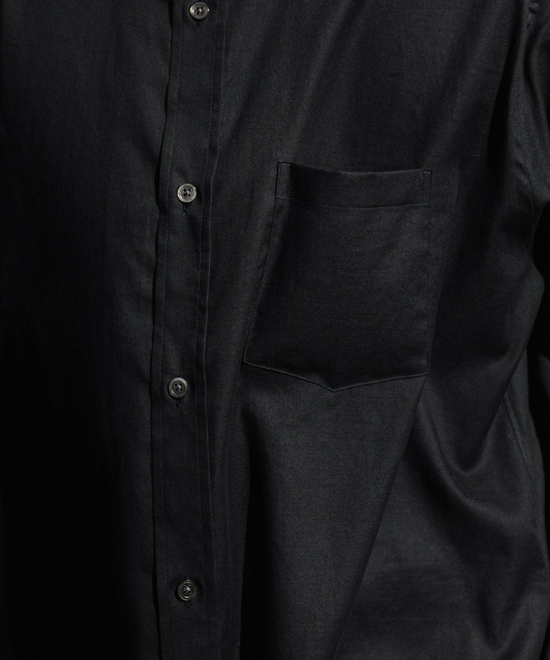 ssstein(シュタイン)のCOTTON SILK OVERSIZED PLACKET SHIRT - BLACKの公式通販サイトsession福岡セレクトショップ