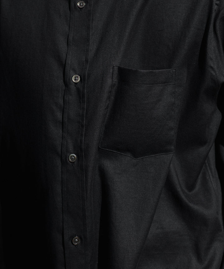 ssstein(シュタイン)のCOTTON SILK OVERSIZED PLACKET SHIRT - BLACKの公式通販サイトsession福岡セレクトショップ