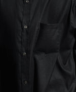 画像をギャラリービューアに読み込む, ssstein(シュタイン)のCOTTON SILK OVERSIZED PLACKET SHIRT - BLACKの公式通販サイトsession福岡セレクトショップ
