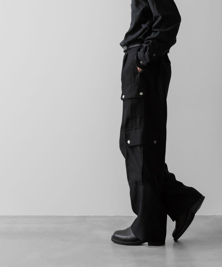 ssstein(シュタイン)のW/R/SI DOUBLE WEAVE CARGO POCKET TROUSERS - BLACKの公式通販サイトsession福岡セレクトショップ