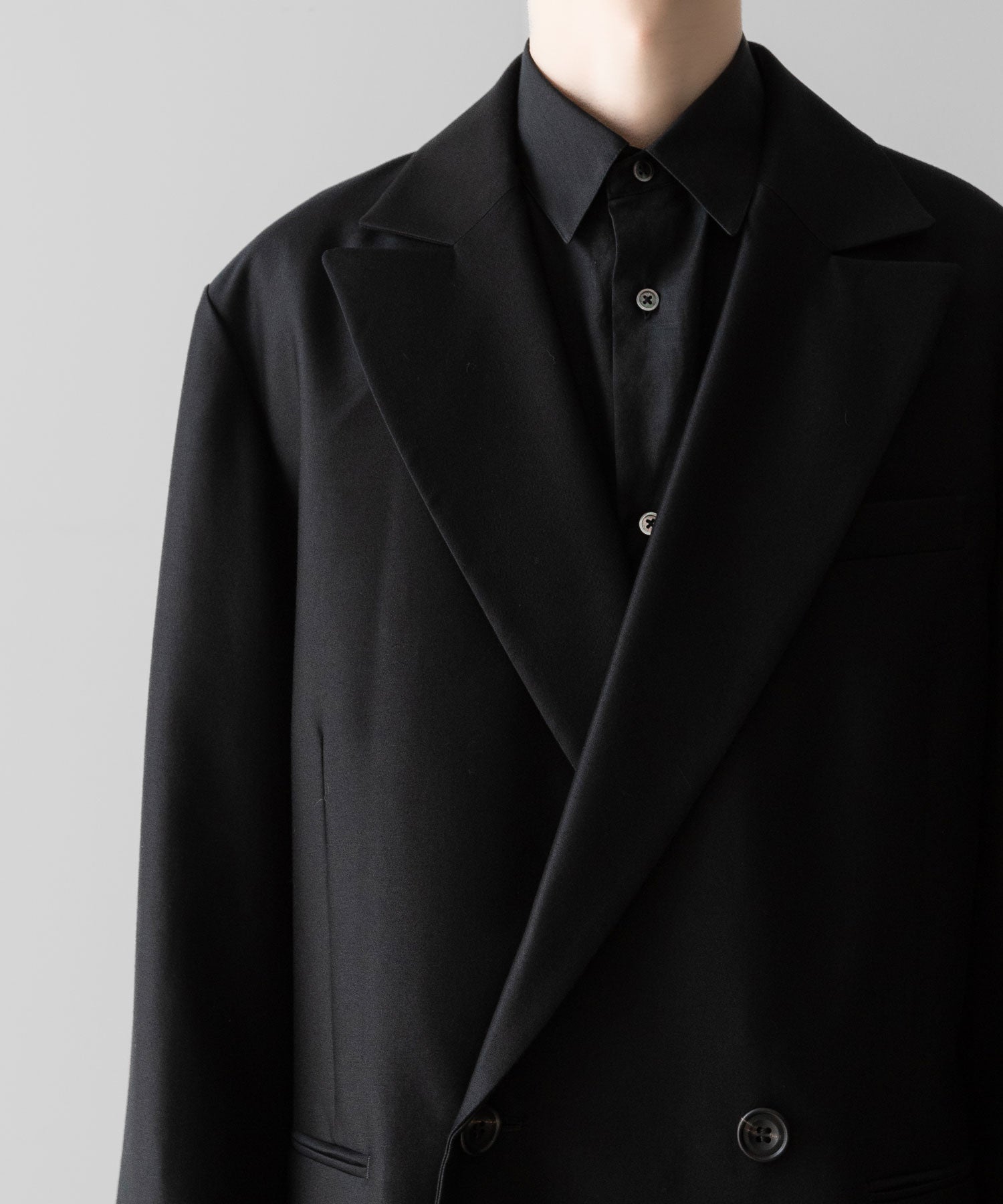 ssstein(シュタイン)のOVERSIZED PEAK LAPEL LONG JACKET - BLACKの公式通販サイトsession福岡セレクトショップ