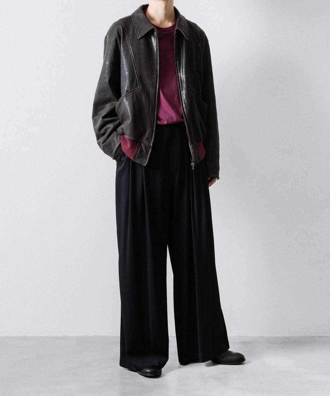KANEMASA PHIL. カネマサフィル 36G WOOL S/S TEEのWINE RED 公式通販サイトsession福岡セレクトショップ 