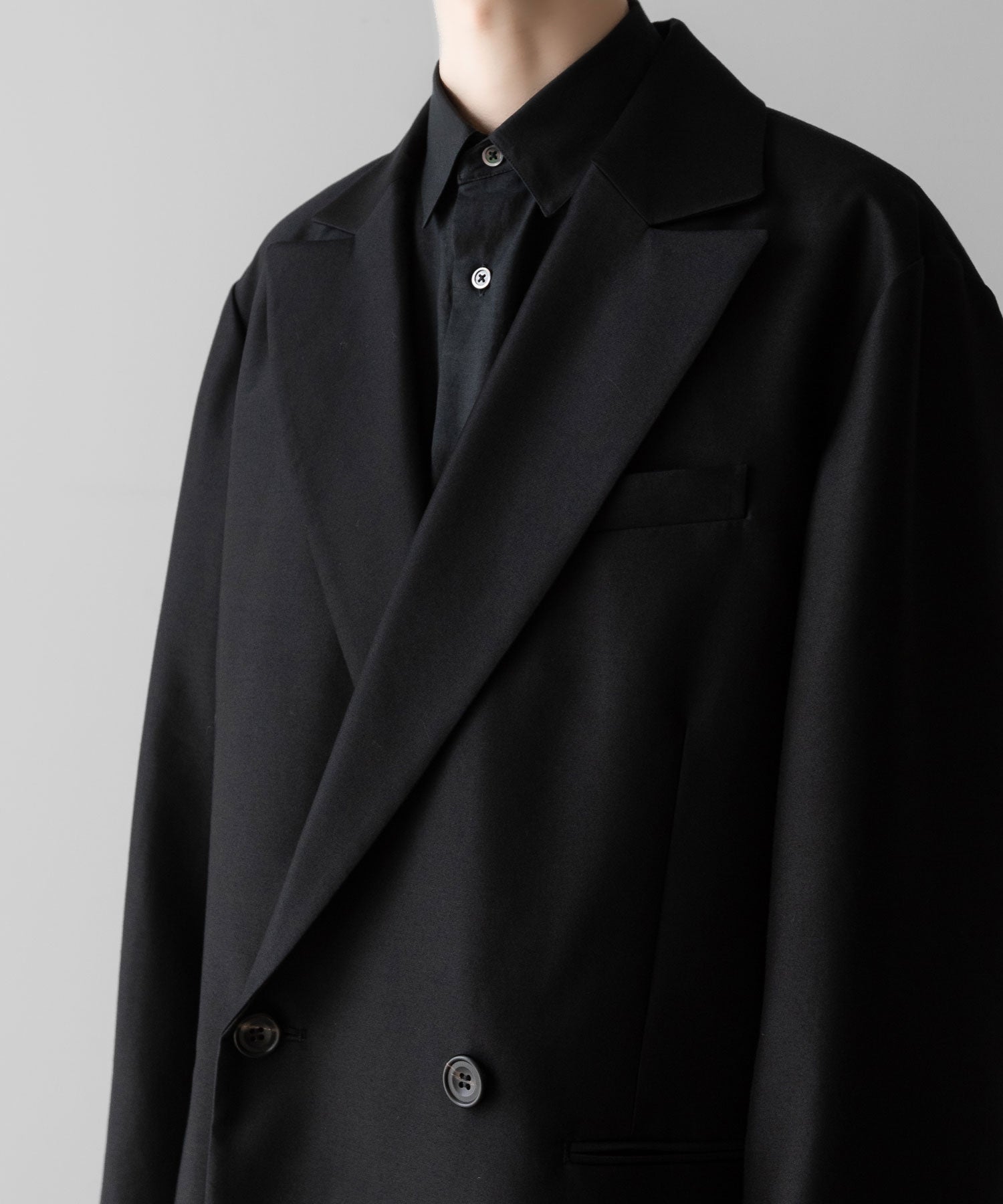 ssstein(シュタイン)のOVERSIZED PEAK LAPEL LONG JACKET - BLACKの公式通販サイトsession福岡セレクトショップ