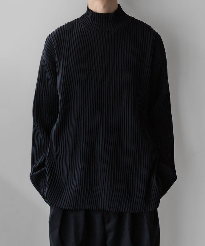 stein(シュタイン)の23AWコレクションOBLIQUE PATTERNED KNIT LSのBLACK
