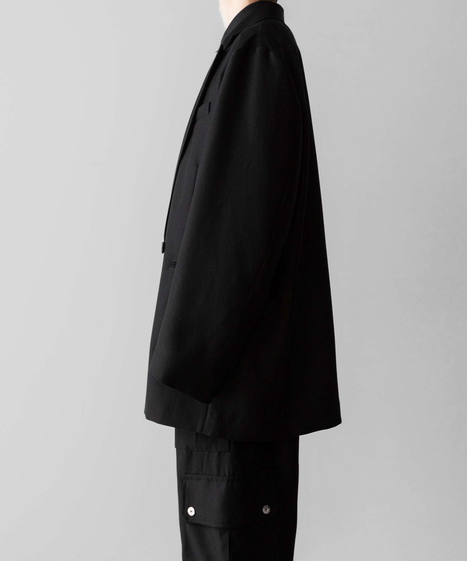 ssstein(シュタイン)のOVERSIZED PEAK LAPEL LONG JACKET - BLACKの公式通販サイトsession福岡セレクトショップ