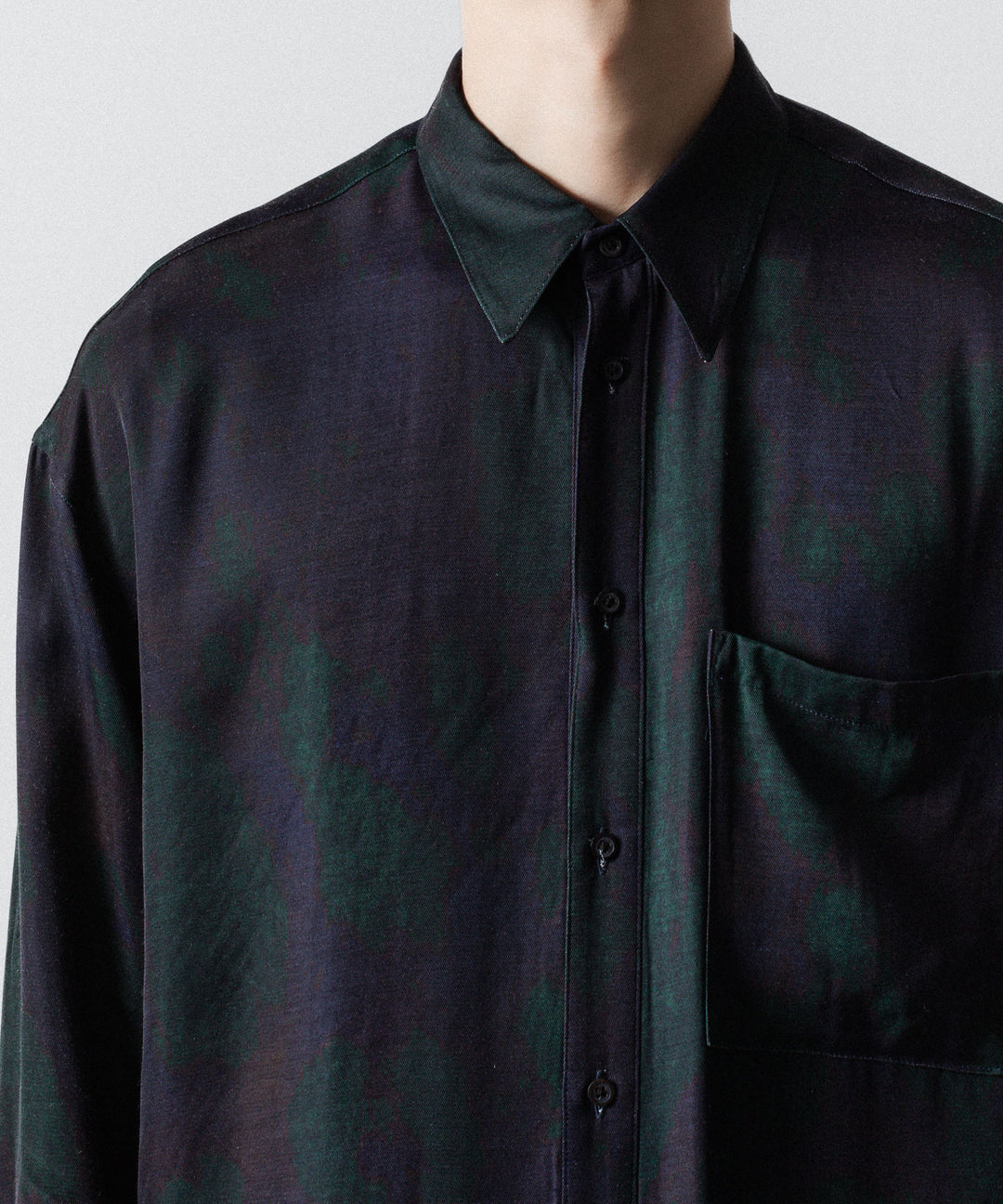 ANTHEM A-アンセムエーのLAYER PATTERN PRINTED SHIRTのFOG NAVY 公式通販サイトsession福岡セレクトショップ