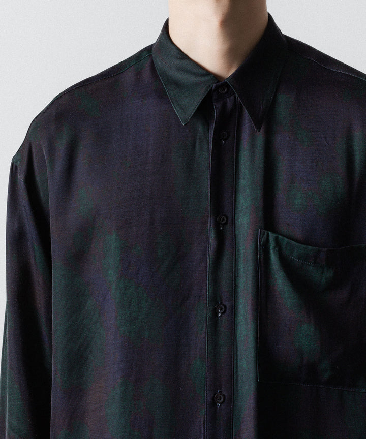 ANTHEM A-アンセムエーのLAYER PATTERN PRINTED SHIRTのFOG NAVY 公式通販サイトsession福岡セレクトショップ