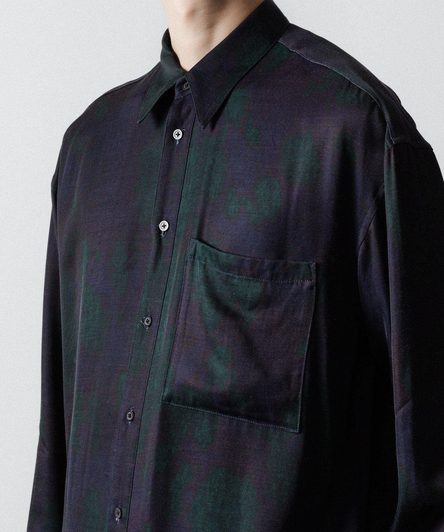 ANTHEM A-アンセムエーのLAYER PATTERN PRINTED SHIRTのFOG NAVY 公式通販サイトsession福岡セレクトショップ