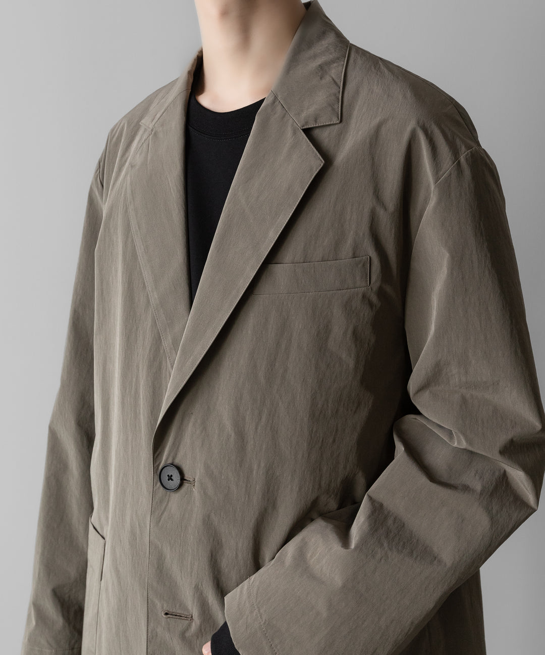 ssstein(シュタイン)の WINDPROOF NYLON SINGLE BREASTED JACKET - TAUPEの公式通販サイトsession福岡セレクトショップ