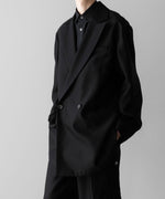 画像をギャラリービューアに読み込む, ssstein(シュタイン)のOVERSIZED PEAK LAPEL LONG JACKET - BLACKの公式通販サイトsession福岡セレクトショップ
