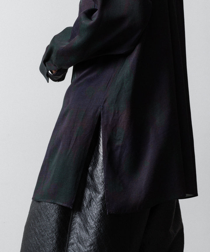 ANTHEM A-アンセムエーのLAYER PATTERN PRINTED SHIRTのFOG NAVY 公式通販サイトsession福岡セレクトショップ