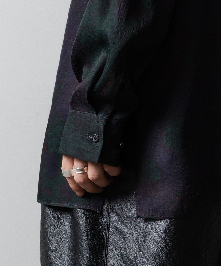 ANTHEM A-アンセムエーのLAYER PATTERN PRINTED SHIRTのFOG NAVY 公式通販サイトsession福岡セレクトショップ