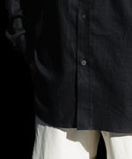 画像をギャラリービューアに読み込む, ssstein(シュタイン)のCOTTON SILK OVERSIZED PLACKET SHIRT - BLACKの公式通販サイトsession福岡セレクトショップ
