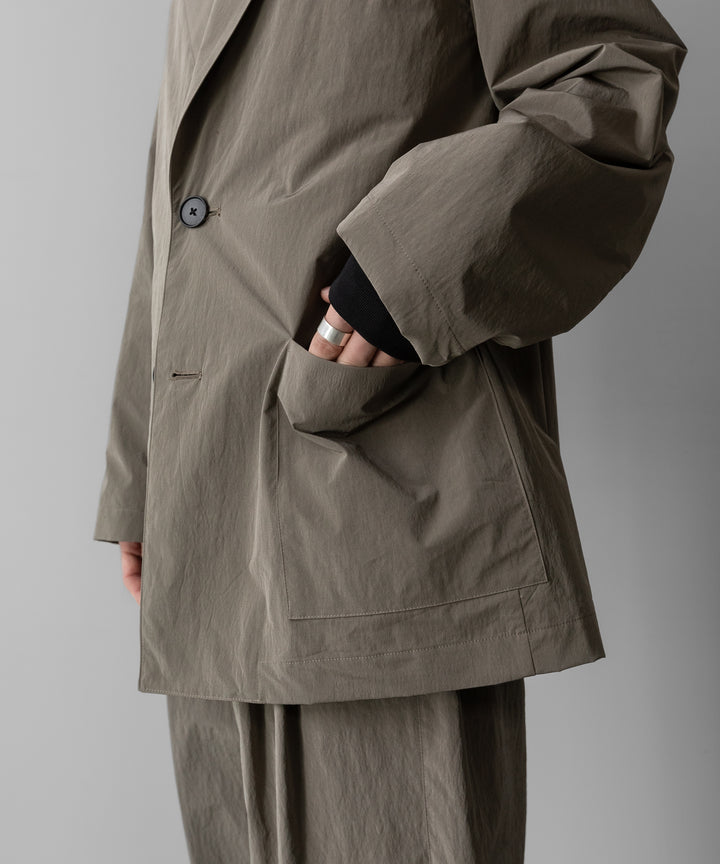 ssstein(シュタイン)の WINDPROOF NYLON SINGLE BREASTED JACKET - TAUPEの公式通販サイトsession福岡セレクトショップ