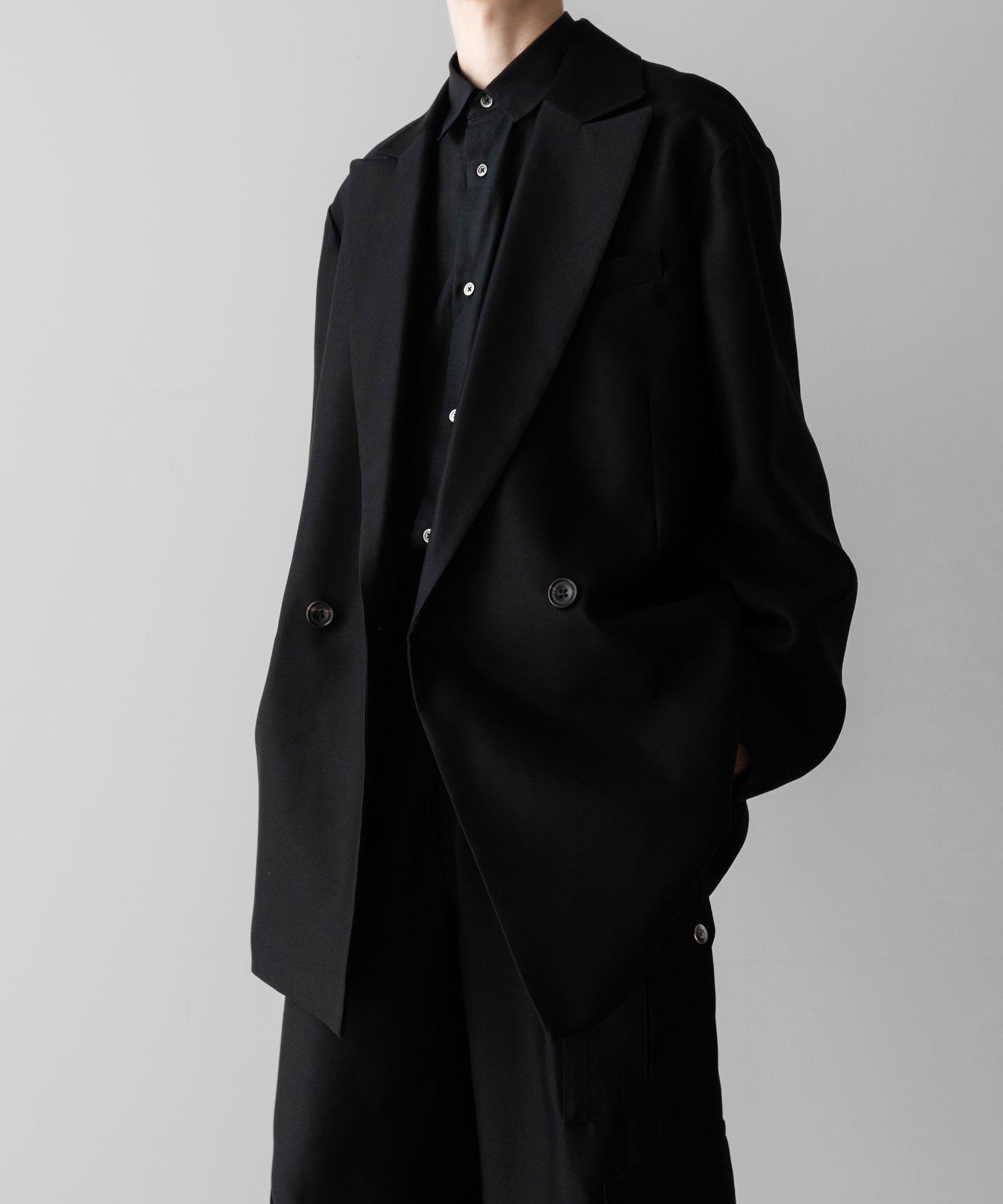 ssstein(シュタイン)のOVERSIZED PEAK LAPEL LONG JACKET - BLACKの公式通販サイトsession福岡セレクトショップ