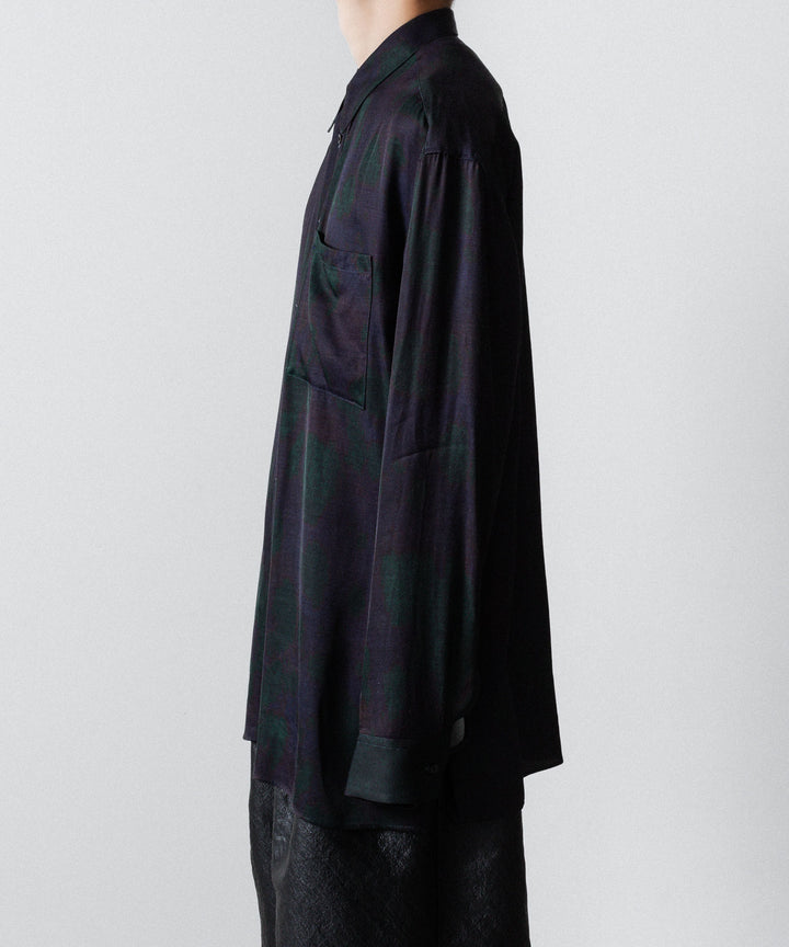 ANTHEM A-アンセムエーのLAYER PATTERN PRINTED SHIRTのFOG NAVY 公式通販サイトsession福岡セレクトショップ
