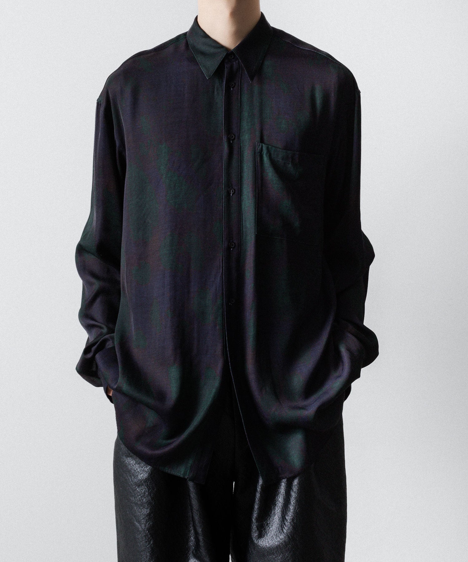 ANTHEM A-アンセムエーのLAYER PATTERN PRINTED SHIRTのFOG NAVY 公式通販サイトsession福岡セレクトショップ