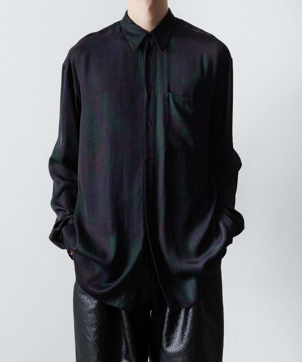 ANTHEM A-アンセムエーのLAYER PATTERN PRINTED SHIRTのFOG NAVY 公式通販サイトsession福岡セレクトショップ