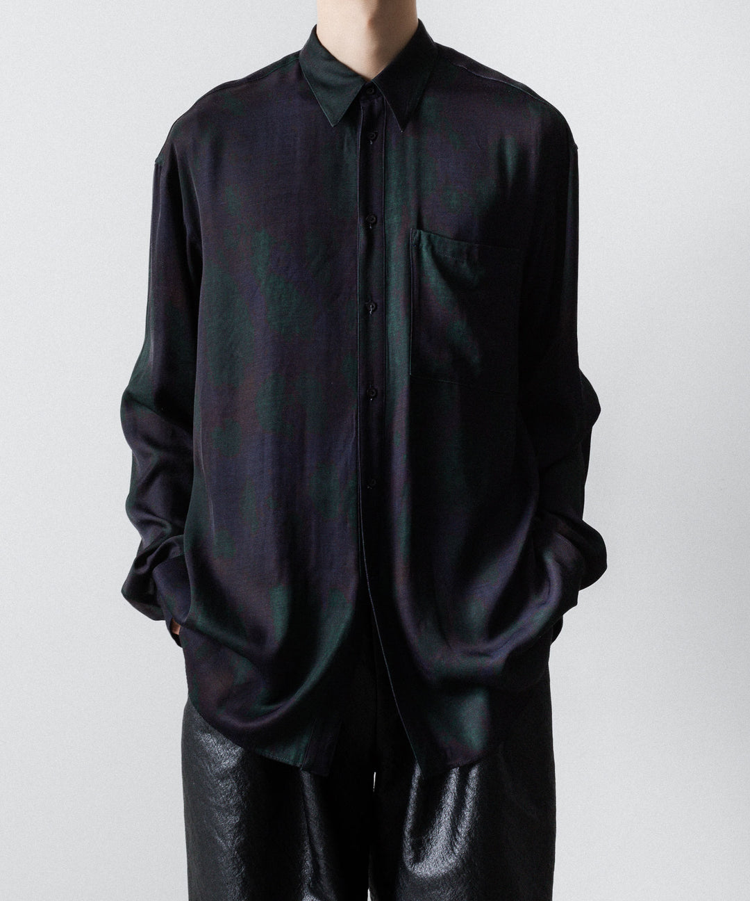 ANTHEM A-アンセムエーのLAYER PATTERN PRINTED SHIRTのFOG NAVY 公式通販サイトsession福岡セレクトショップ