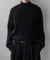 【stein】OBLIQUE PATTERNED KNIT LS - BLACK