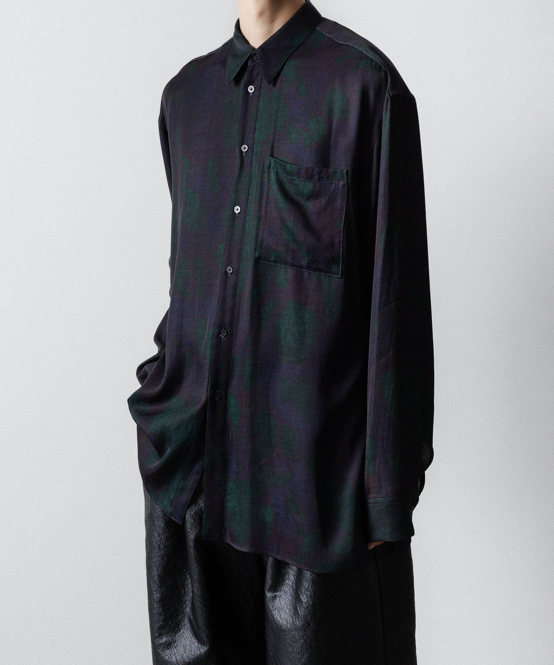 ANTHEM A-アンセムエーのLAYER PATTERN PRINTED SHIRTのFOG NAVY 公式通販サイトsession福岡セレクトショップ