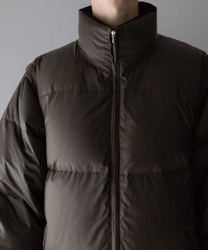 【stein】DETACHABLE SLEEVES CROPPED DOWN JACKET - MILITARY KHAKI