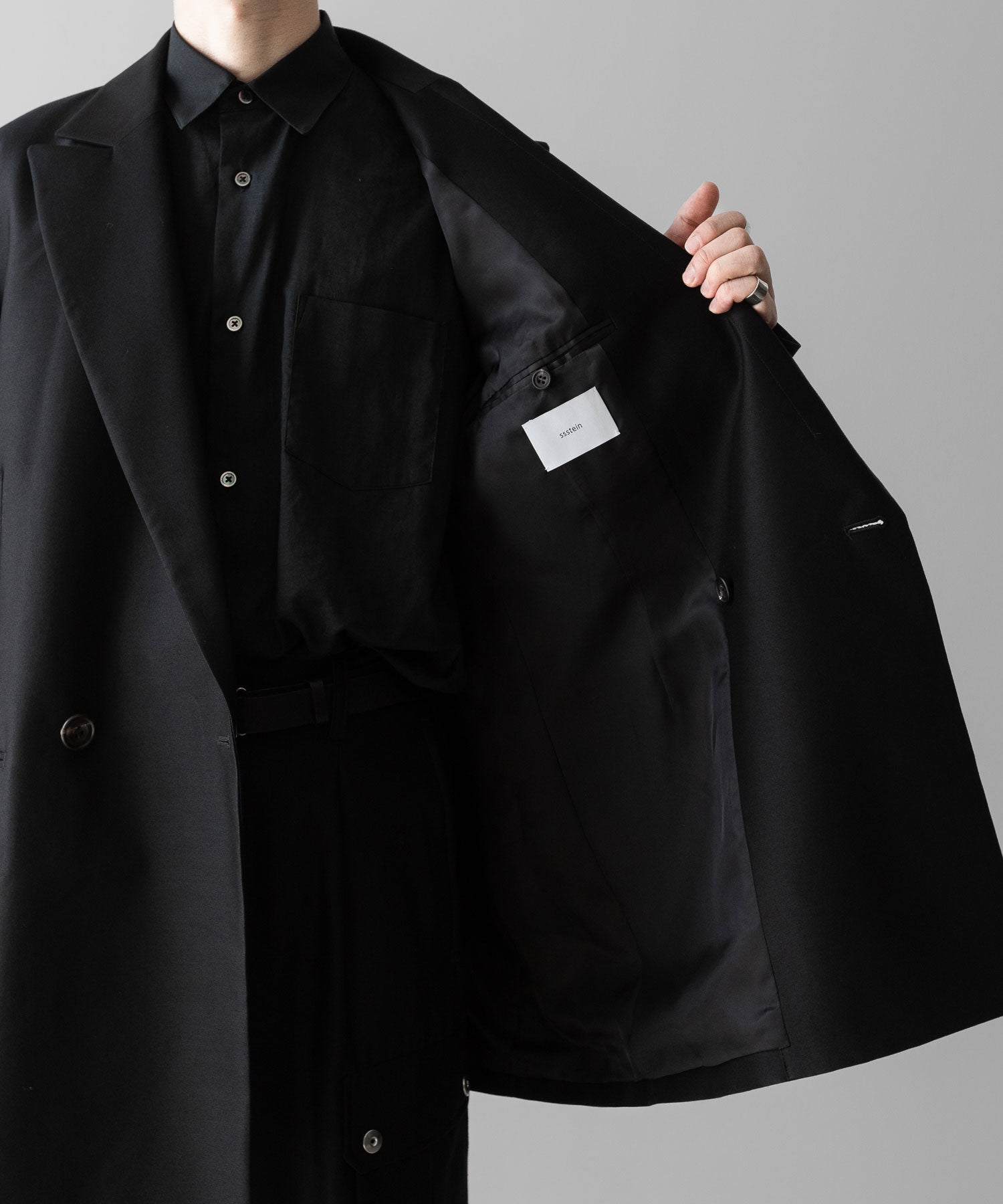 ssstein(シュタイン)のOVERSIZED PEAK LAPEL LONG JACKET - BLACKの公式通販サイトsession福岡セレクトショップ