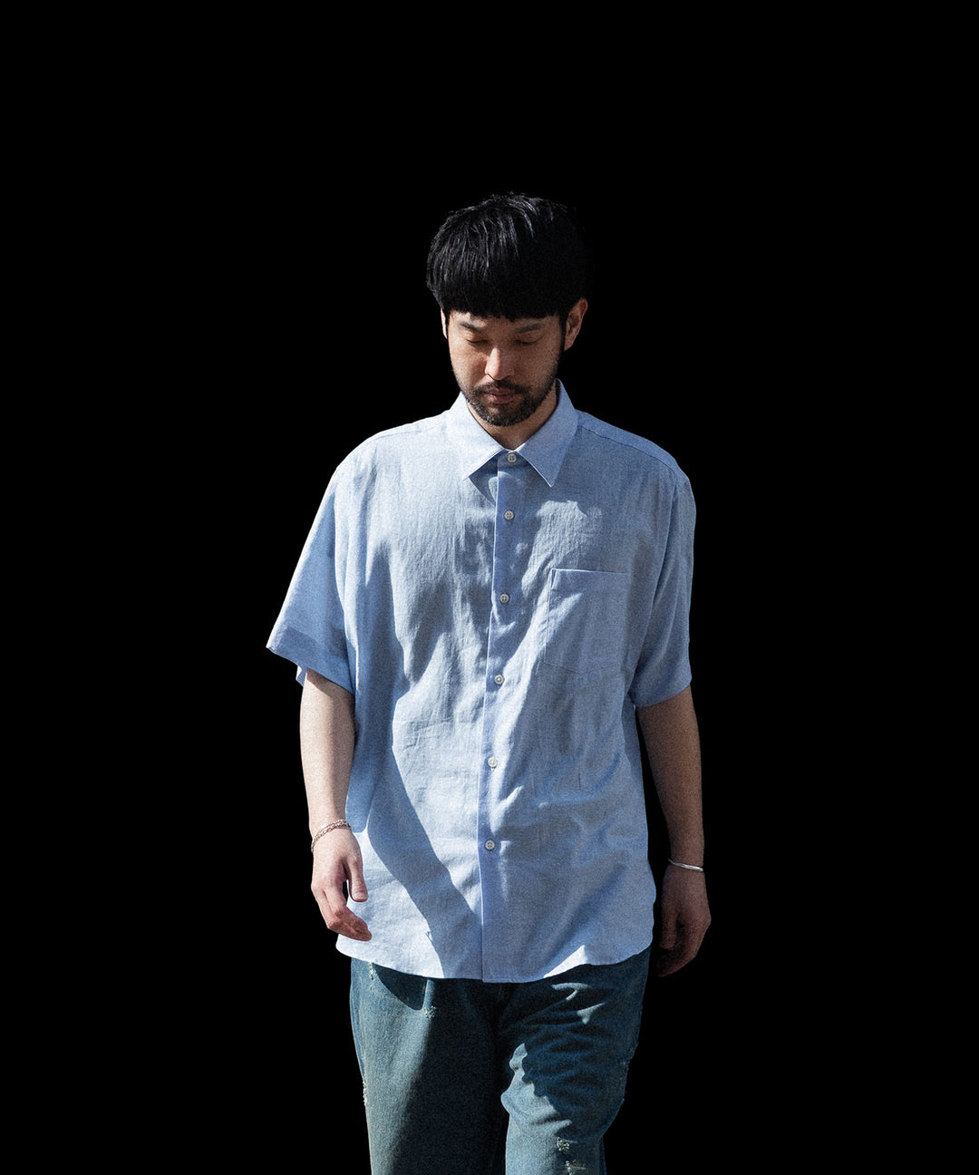 ssstein(シュタイン)のCOTTON SILK OVERSIZED SS SHIRT - SAXの公式通販サイトsession福岡セレクトショップ