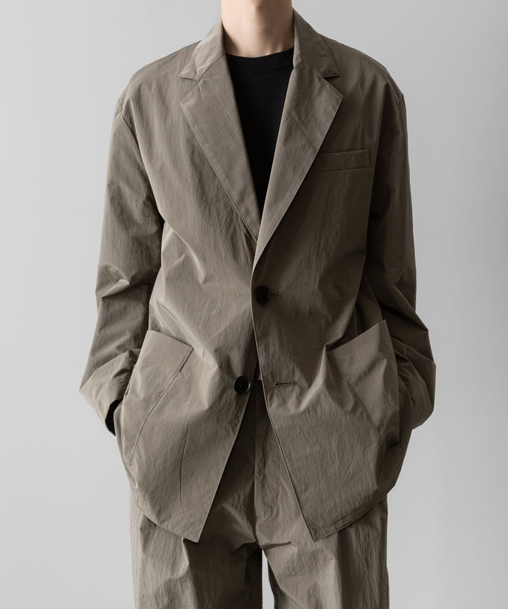 ssstein(シュタイン)の WINDPROOF NYLON SINGLE BREASTED JACKET - TAUPEの公式通販サイトsession福岡セレクトショップ