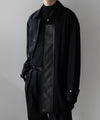 【stein】LEATHER FLY FRONT LONG JACKET - BLACK