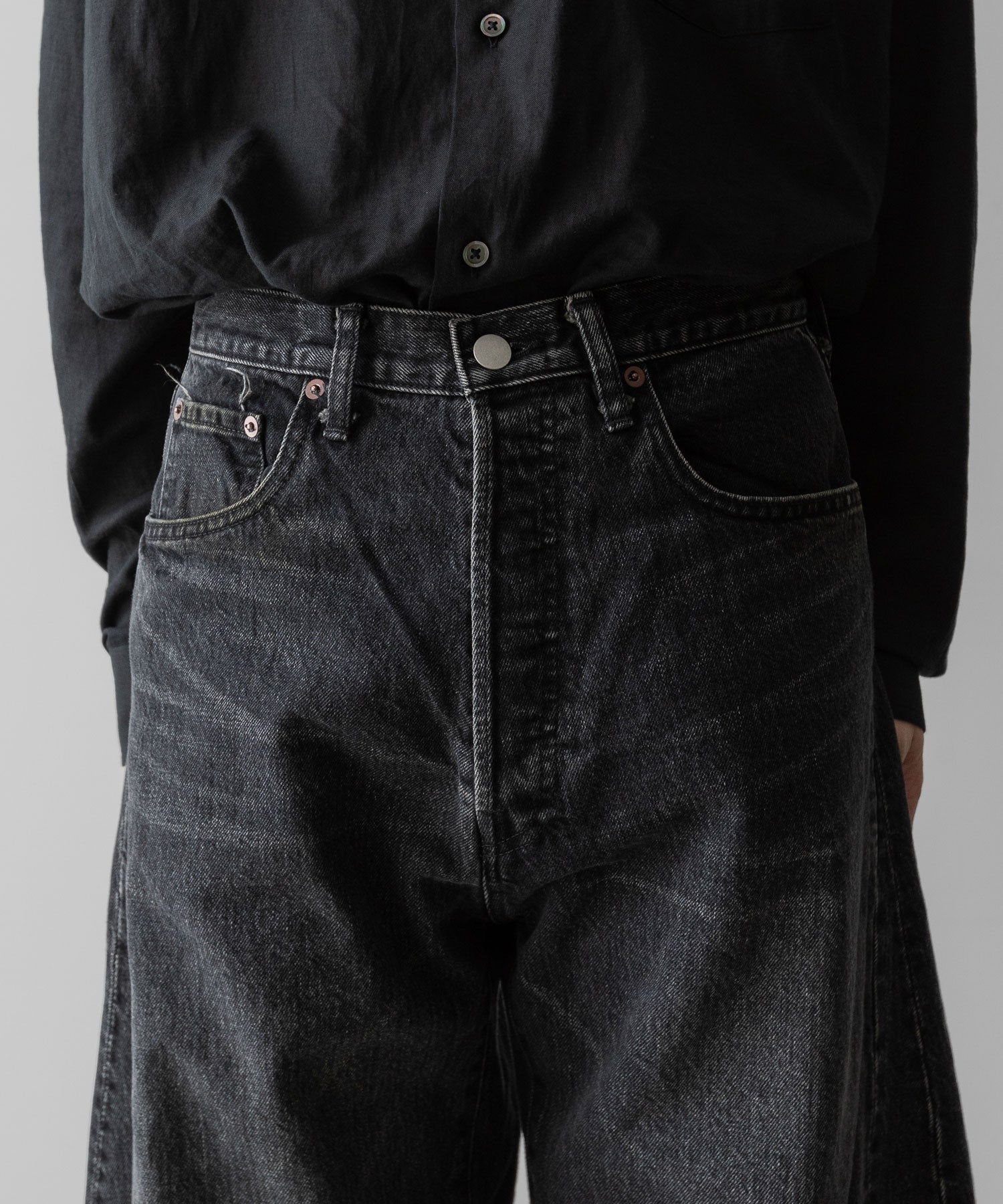 ssstein(シュタイン)のDEFORMATION WIDE VINTAGE DENIM JEANS - BLACKの公式通販サイトsession福岡セレクトショップ