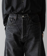 画像をギャラリービューアに読み込む, ssstein(シュタイン)のDEFORMATION WIDE VINTAGE DENIM JEANS - BLACKの公式通販サイトsession福岡セレクトショップ
