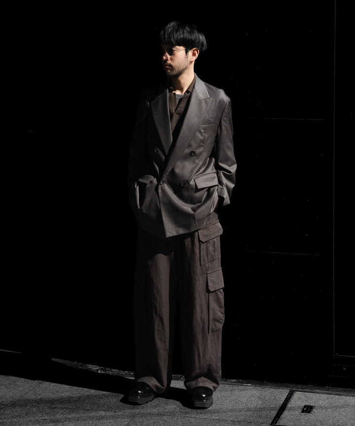 ssstein(シュタイン)のEXTRA FINE WOOL DOUBLE BREASTED BLAZER - BROWN GREYの公式通販サイトsession福岡セレクトショップ
