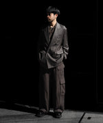 画像をギャラリービューアに読み込む, ssstein(シュタイン)のEXTRA FINE WOOL DOUBLE BREASTED BLAZER - BROWN GREYの公式通販サイトsession福岡セレクトショップ
