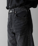 画像をギャラリービューアに読み込む, ssstein(シュタイン)のDEFORMATION WIDE VINTAGE DENIM JEANS - BLACKの公式通販サイトsession福岡セレクトショップ
