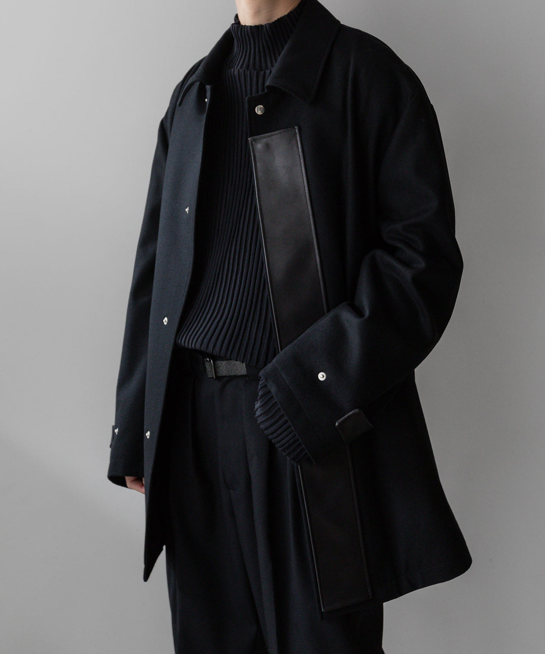 stein(シュタイン)の23AWコレクションLEATHER FLY FRONT LONG JACKETのBLACKstein(シュタイン)の23AWコレクションLEATHER FLY FRONT LONG JACKETのBLACK 公式通販サイトsession福岡セレクトショップ