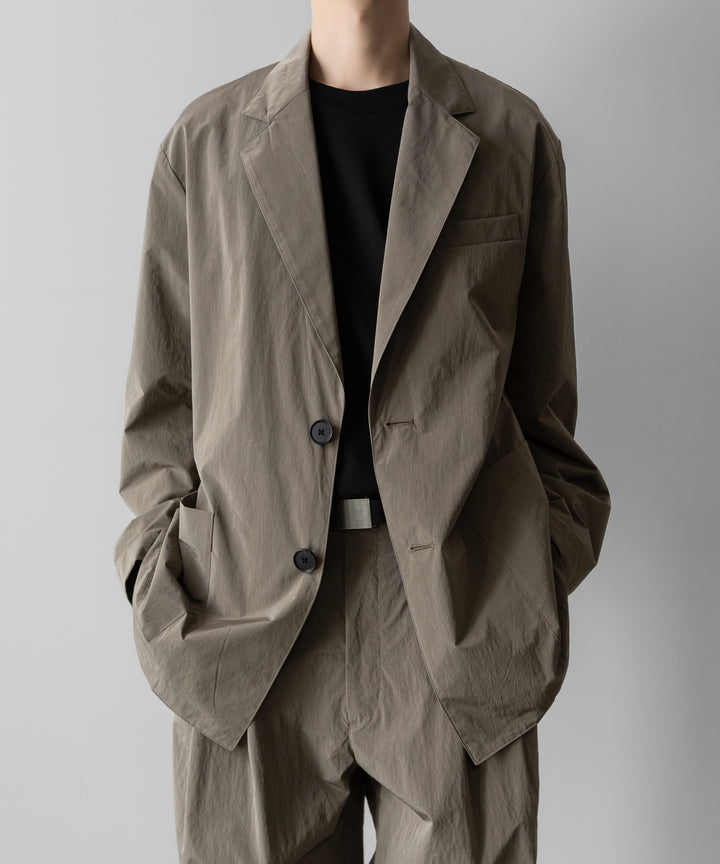 ssstein(シュタイン)の WINDPROOF NYLON SINGLE BREASTED JACKET - TAUPEの公式通販サイトsession福岡セレクトショップ