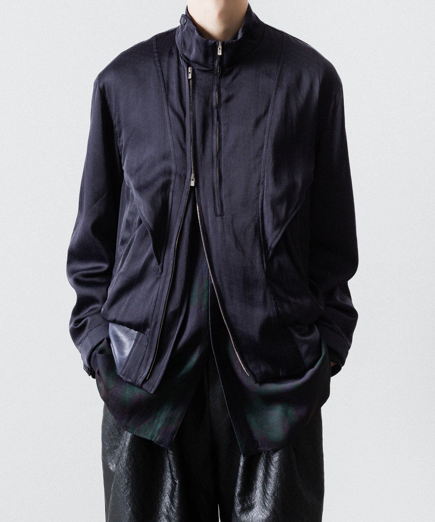 ANTHEM A アンセムエー FROSTING SATIN RIDING JACKETのNAVY公式通販サイトsession福岡セレクトショップ