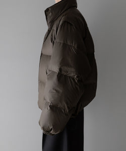 【stein】DETACHABLE SLEEVES CROPPED DOWN JACKET - MILITARY KHAKI