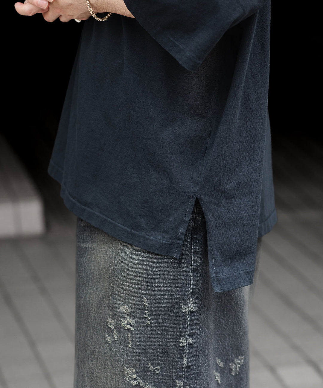 INTÉRIM インテリムのVINTAGE FADE BLACK  HYPER BIG POCKET T-SHIRTのSUN FADE 公式通販サイトsession福岡セレクトショップ