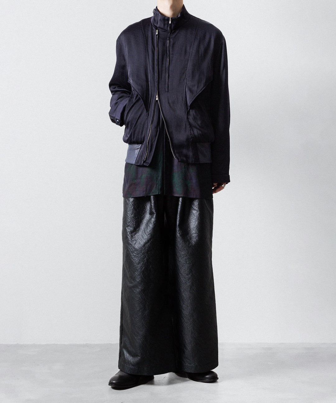 ANTHEM A-アンセムエーのLAYER PATTERN PRINTED SHIRTのFOG NAVY 公式通販サイトsession福岡セレクトショップ