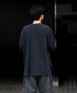 INTÉRIM/インテリム】 VINTAGE FADE BLACK HYPER BIG POCKET T-SHIRT