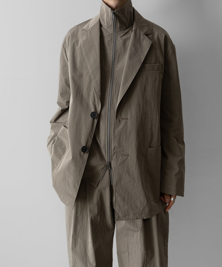 ssstein(シュタイン)の WINDPROOF NYLON SINGLE BREASTED JACKET - TAUPEの公式通販サイトsession福岡セレクトショップ
