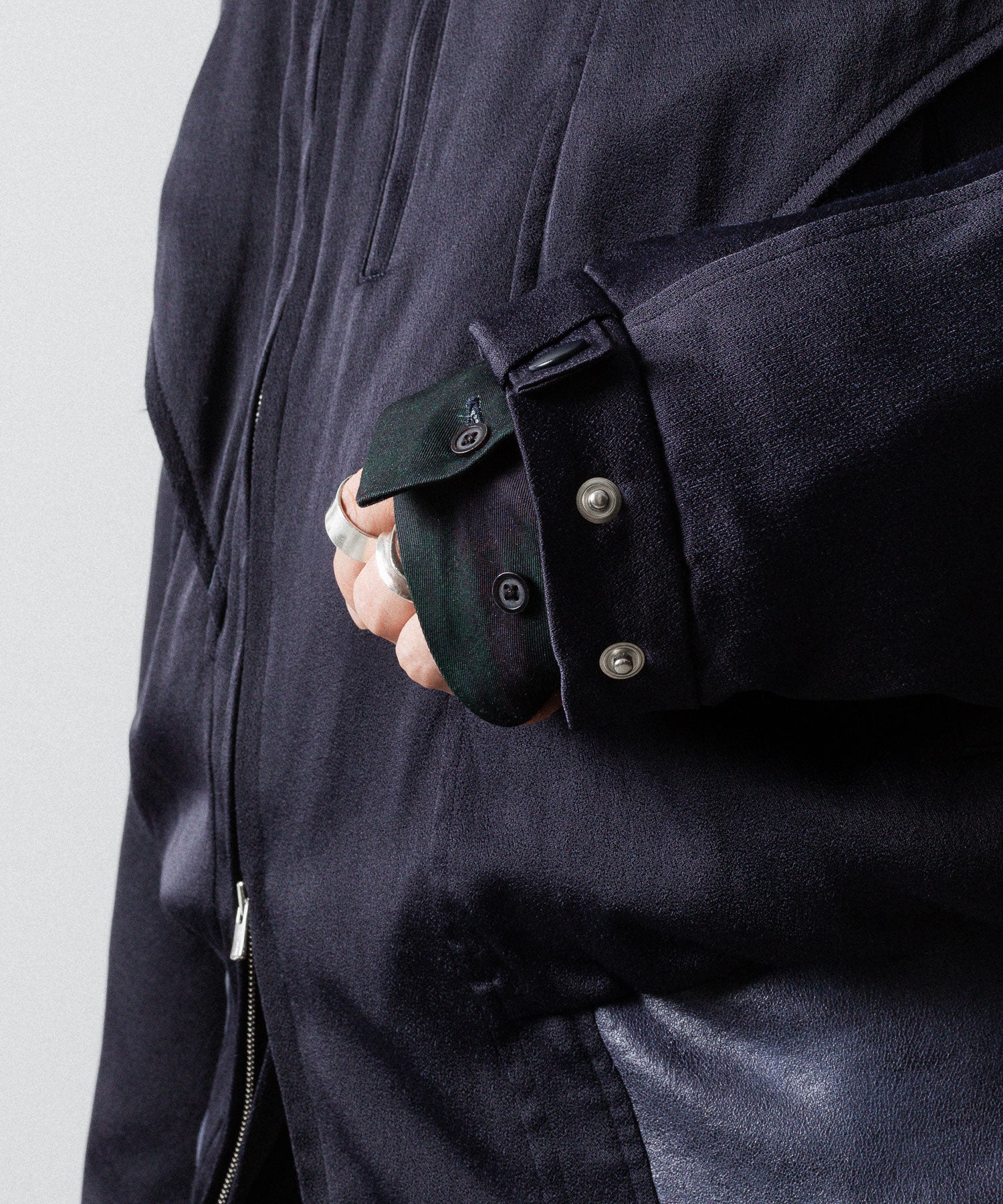 ANTHEM A アンセムエー FROSTING SATIN RIDING JACKETのNAVY公式通販サイトsession福岡セレクトショップ