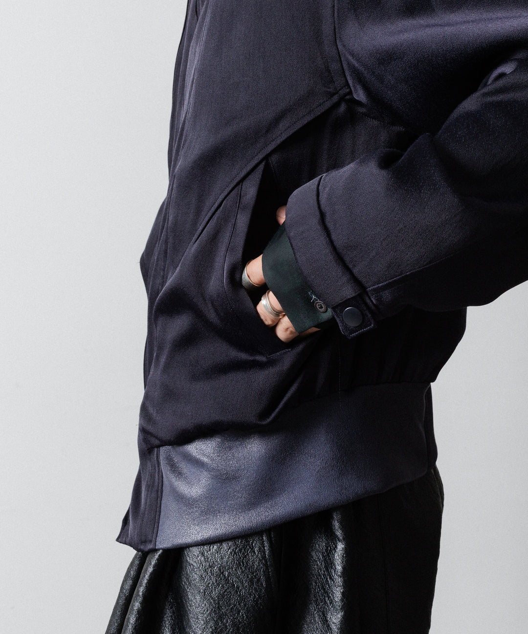 ANTHEM A アンセムエー FROSTING SATIN RIDING JACKETのNAVY公式通販サイトsession福岡セレクトショップ