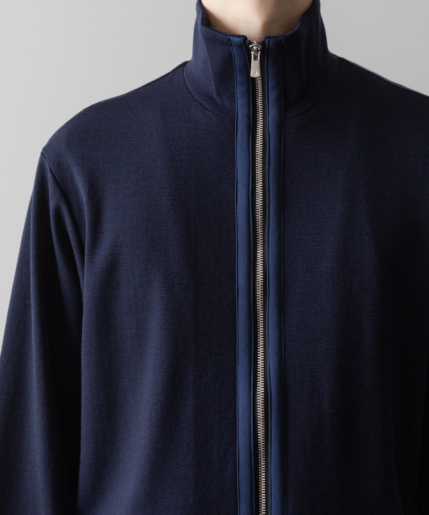 ato アトウのWOOL STAND COLLAR ZIP CARDIGAN NAVYの公式通販サイトsession福岡セレクトショップ