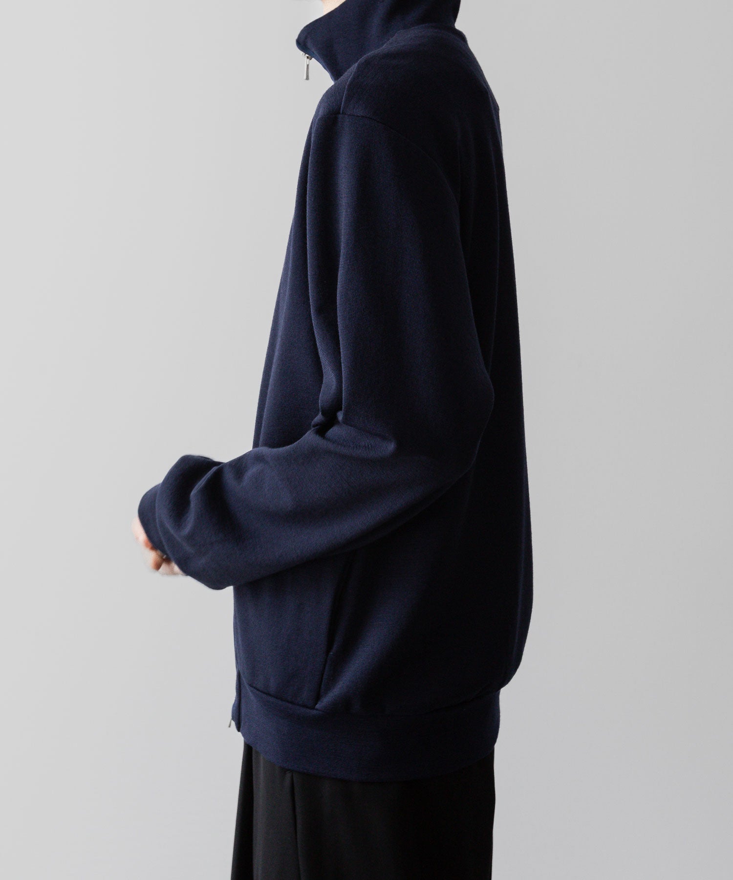 ato アトウのWOOL STAND COLLAR ZIP CARDIGAN NAVYの公式通販サイトsession福岡セレクトショップ