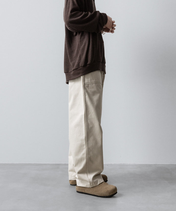 【INTÉRIM】ORGANIC COTTON HBT TWILL BAKER PANTS - IVORY