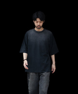 INTÉRIM/インテリム】 VINTAGE FADE BLACK HYPER BIG POCKET T-SHIRT
